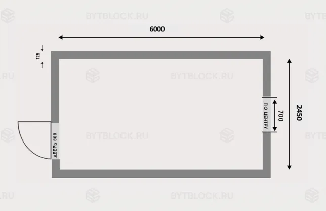 Блок-контейнер из сэндвич-панелей БКСП-00
