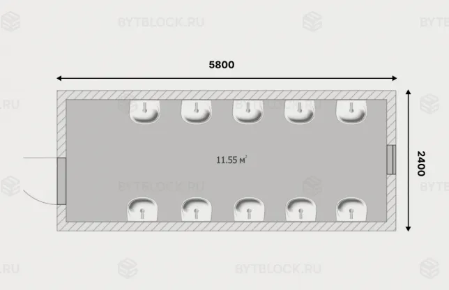 Сантехнический блок-контейнер БК-САН с