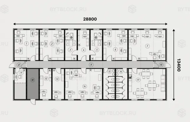 Модульное здание МЗ-05