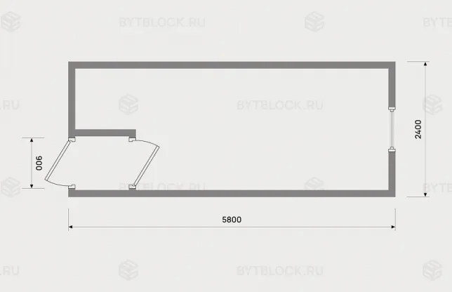 Блок-контейнер БК-00 с тамбуром