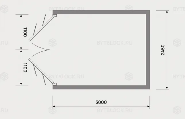 Морской контейнер 10 футов Бытблок