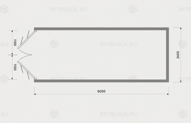 Морской контейнер 20 футов Бытблок