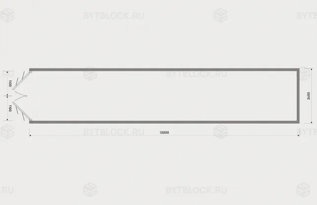 Морской контейнер 40 футов Бытблок