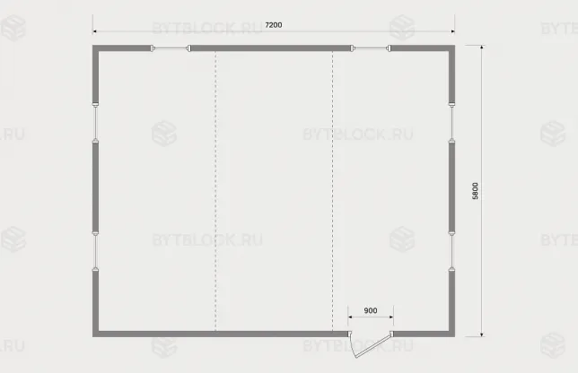 Модульное здание из 3 БК