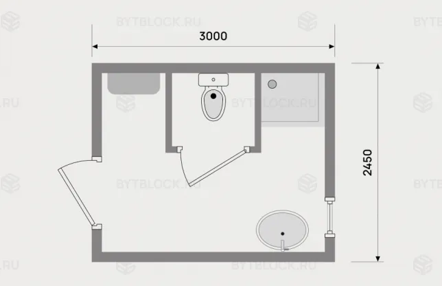 Сантехнический блок-контейнер БК-САН мини