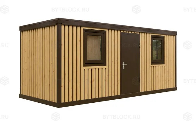 Бытовка с реечной облицовкой БК-00-Р2 6м для благоустройства территорий