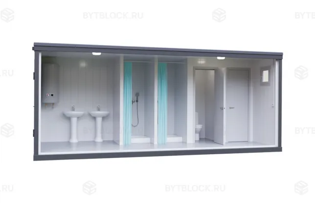 Сантехнический блок-контейнер БК-САН с туалетами и душевыми