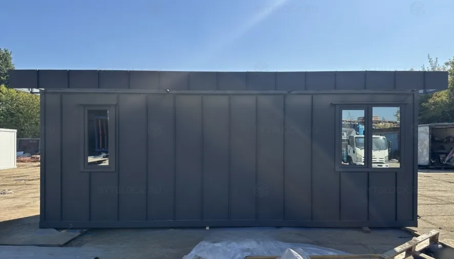 Блок-контейнер БК-комфорт город Дмитров в сером цвете