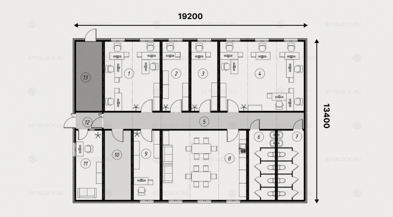 Модульное здание МЗ-04
