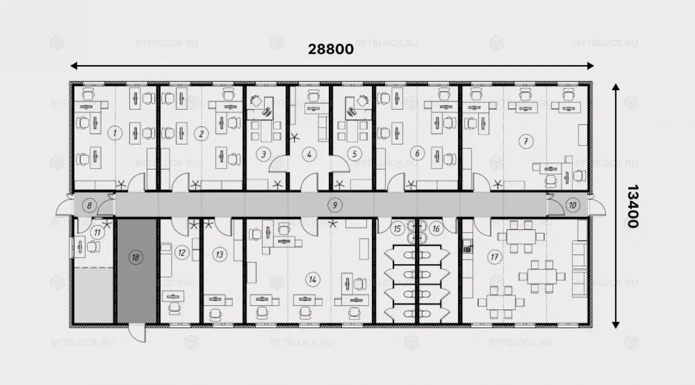 Модульное здание МЗ-05