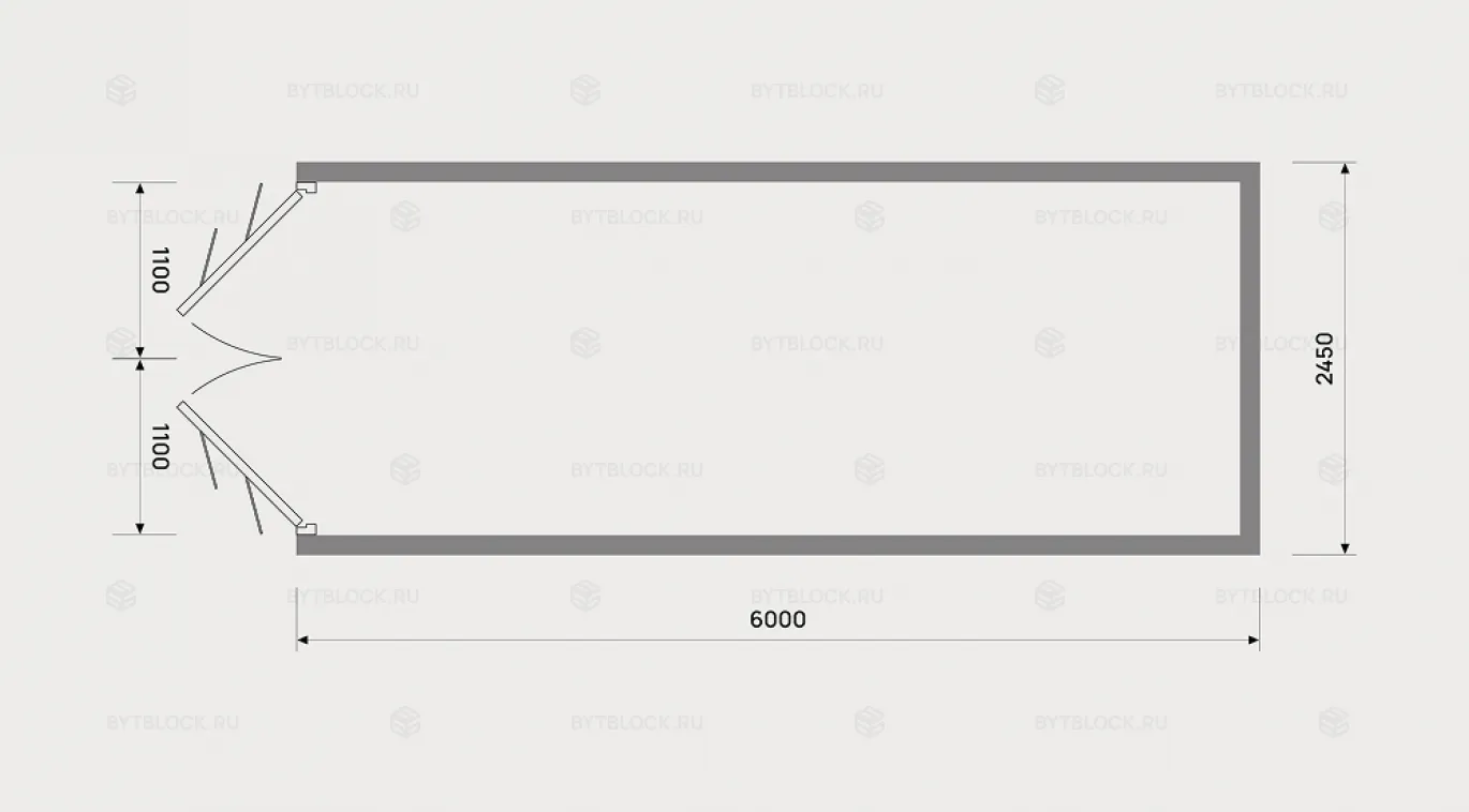 Морской контейнер 20 футов Бытблок