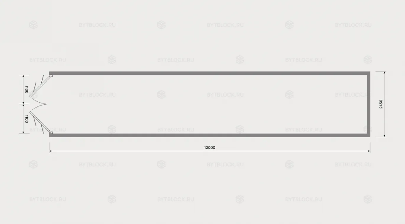 Морской контейнер 40 футов Бытблок