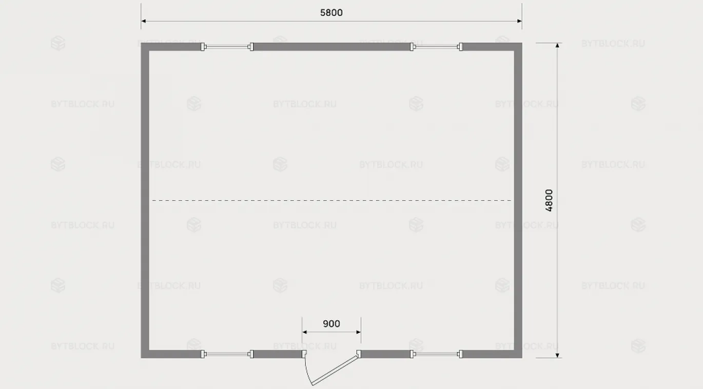 Модульное здание из 2 БК схема