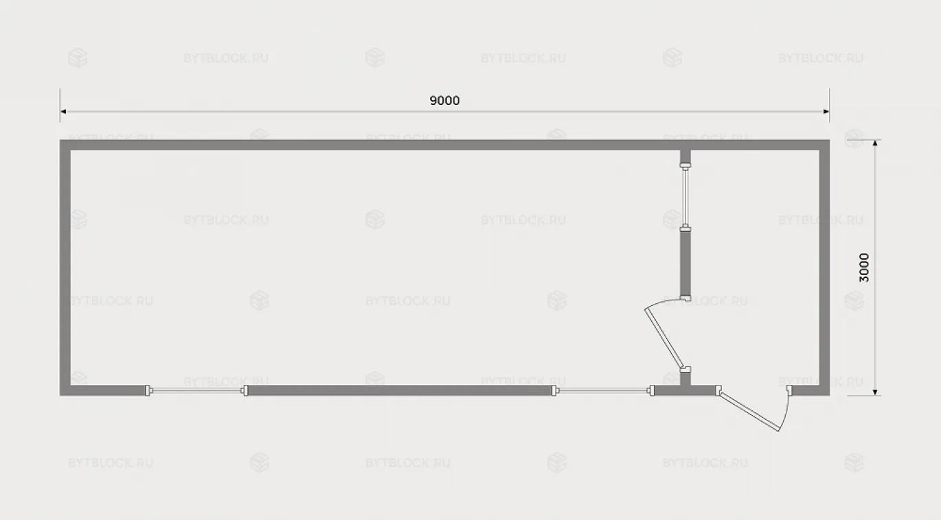 Блок-контейнер БК-00 9 м