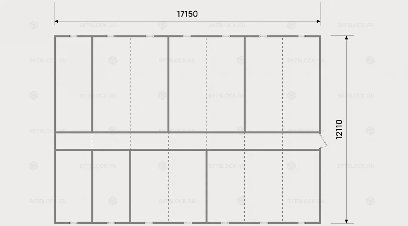 Модульное здание МЗ-06 из 14 блок-контейнеров