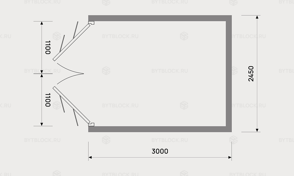 Морской контейнер 10 футов Бытблок