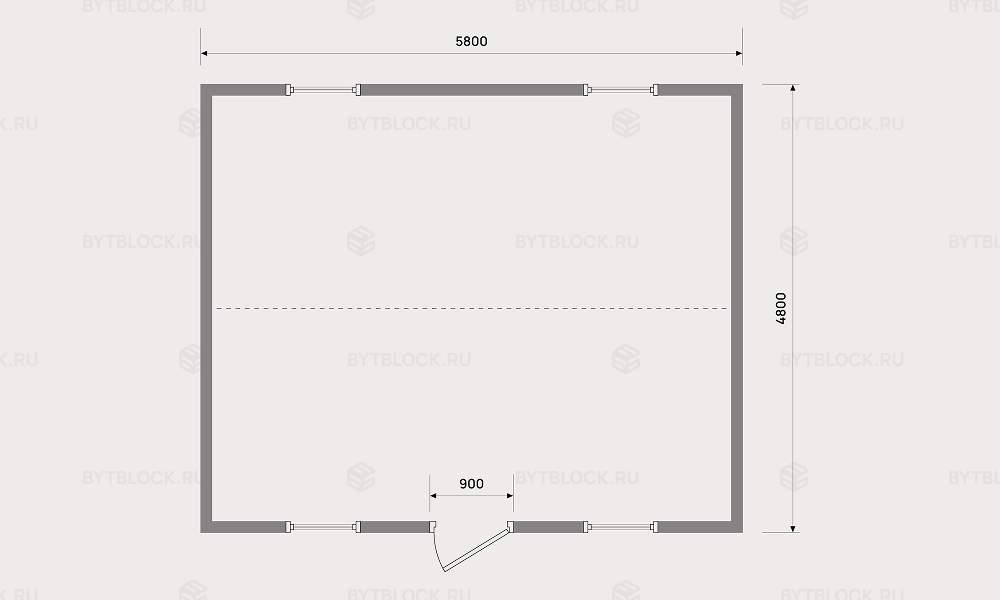 Модульное здание из 2 БК схема